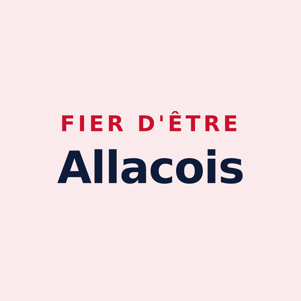 Magnet « Fier d'être Allacois » — design pour Allas-les-Mines