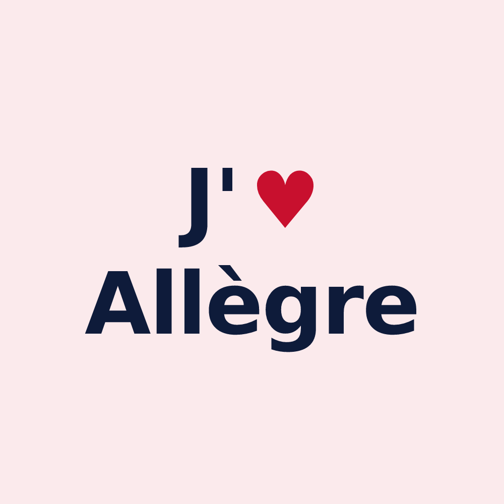 Magnet personnalisé Allègre — design J'aime Allègre