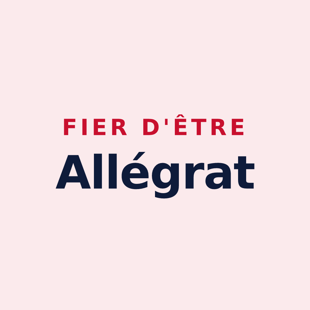 Magnet « Fier d'être Allégrat » — design pour Allègre