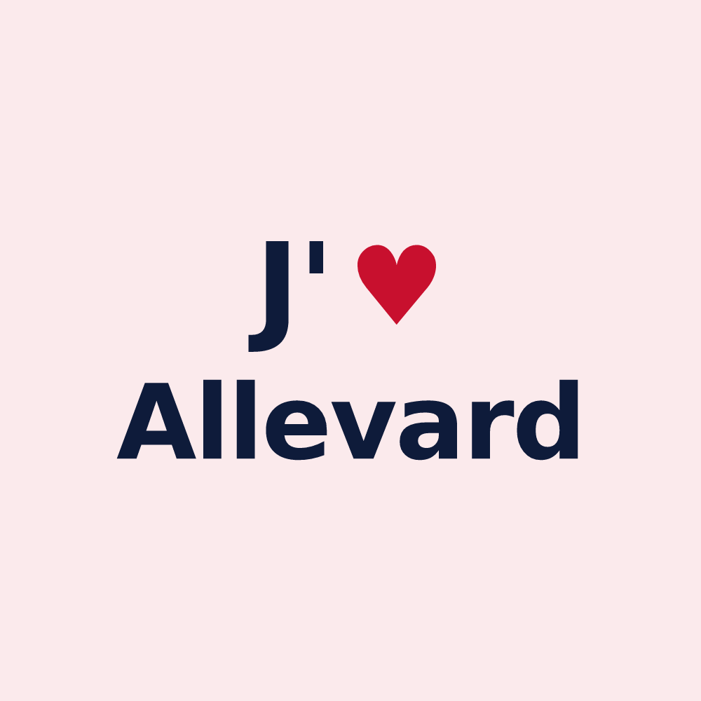 Magnet personnalisé Allevard — design J'aime Allevard