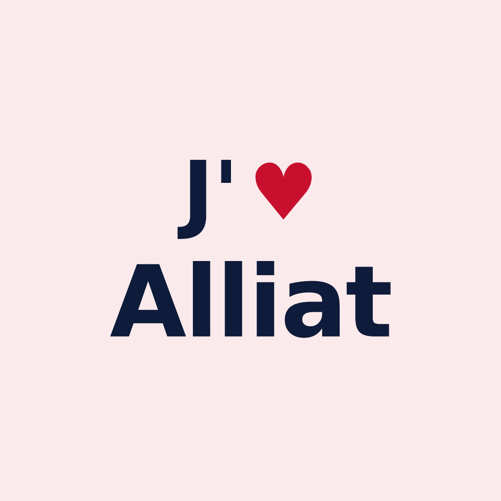Magnet personnalisé Alliat — design « J'aime Alliat » imprimé sur le magnet