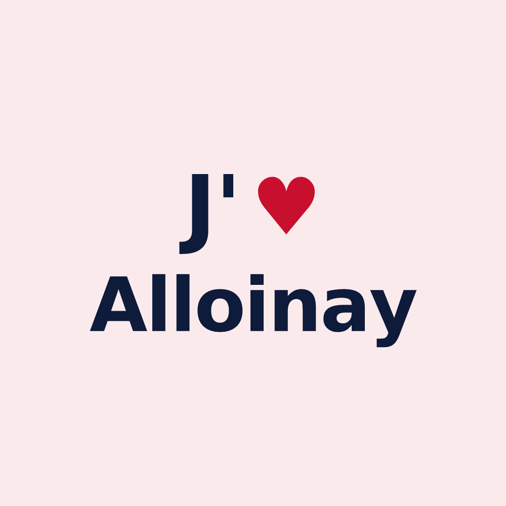 Magnet personnalisé Alloinay — design J'aime Alloinay
