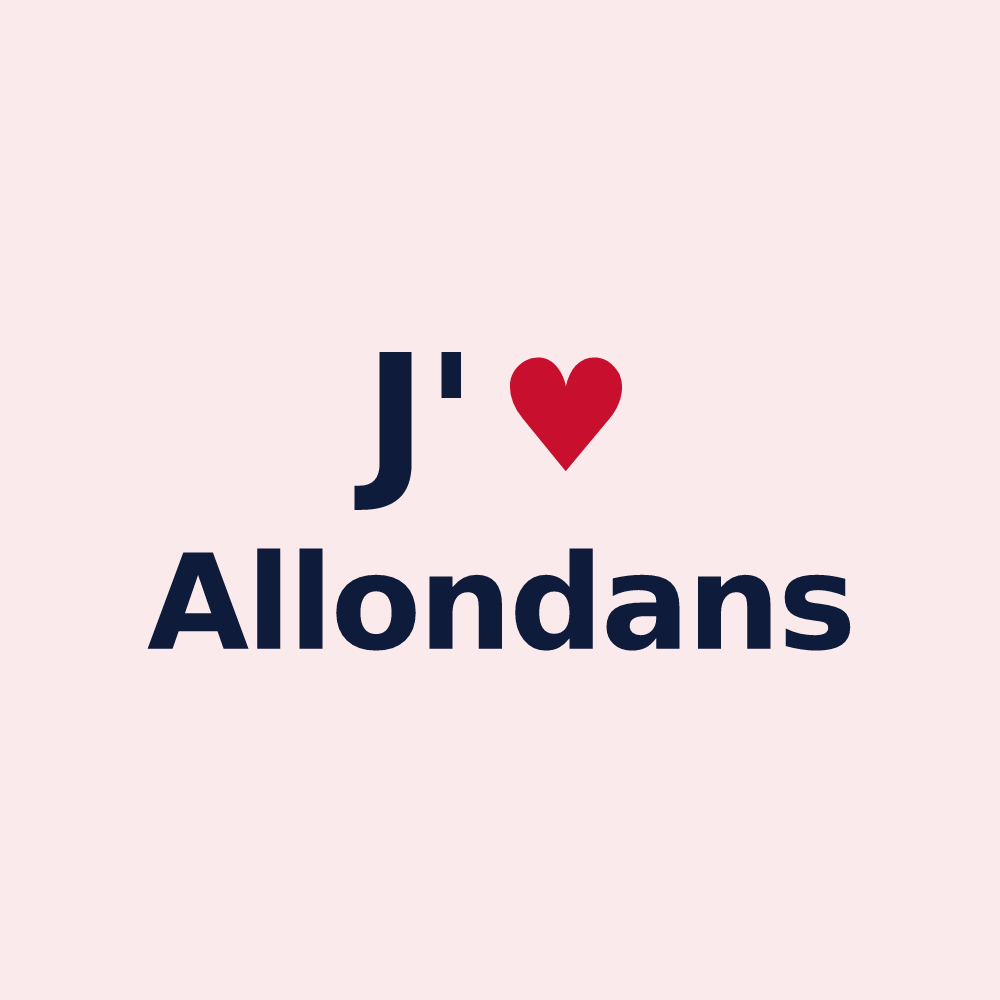 Magnet personnalisé Allondans — design J'aime Allondans