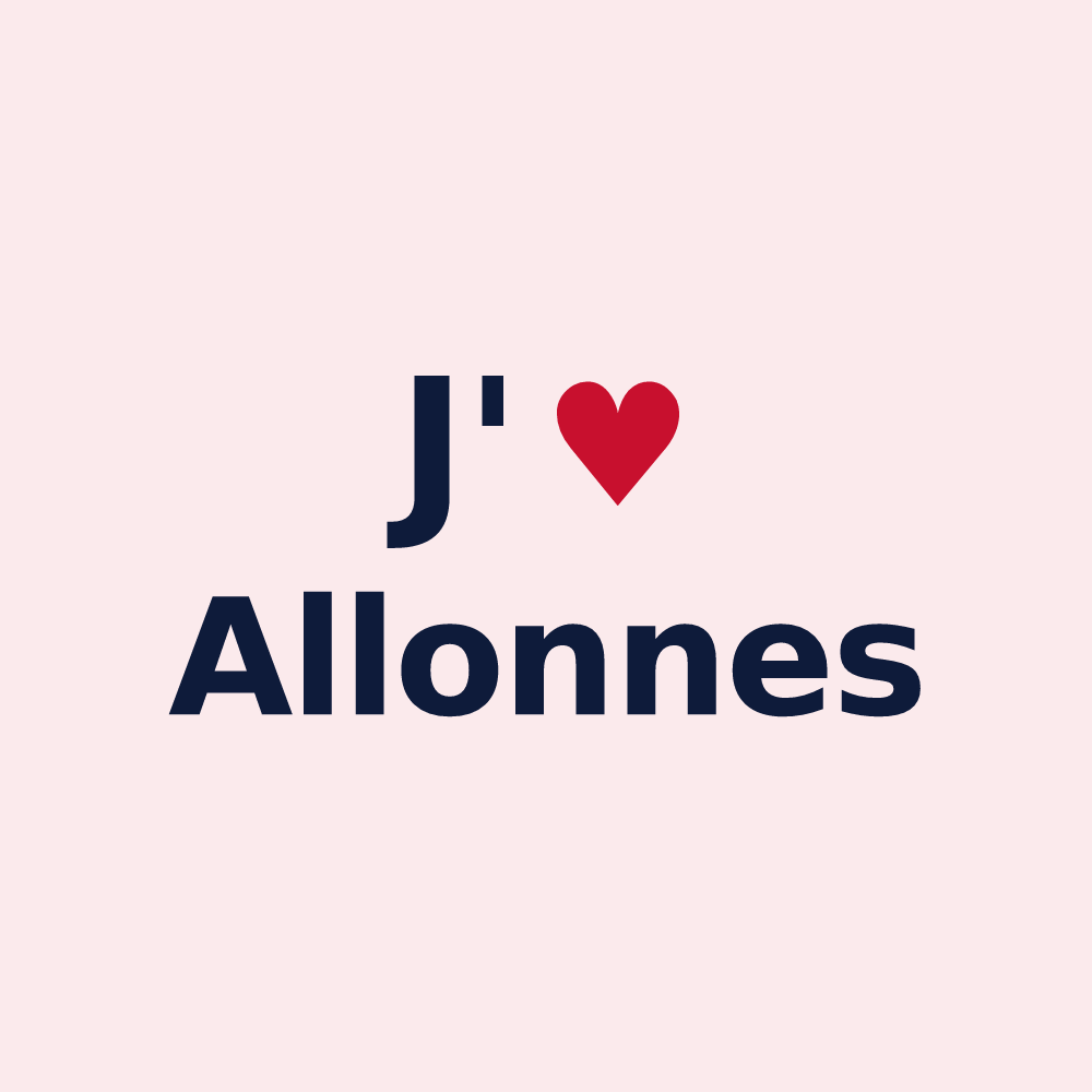 Magnet personnalisé Allonnes — design J'aime Allonnes