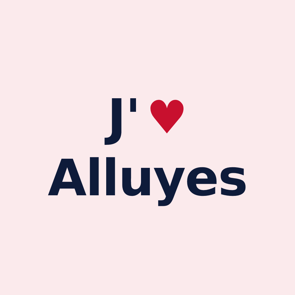 Magnet personnalisé Alluyes — design J'aime Alluyes