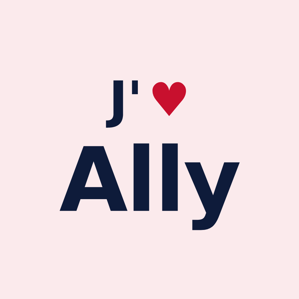 Magnet personnalisé Ally — design J'aime Ally