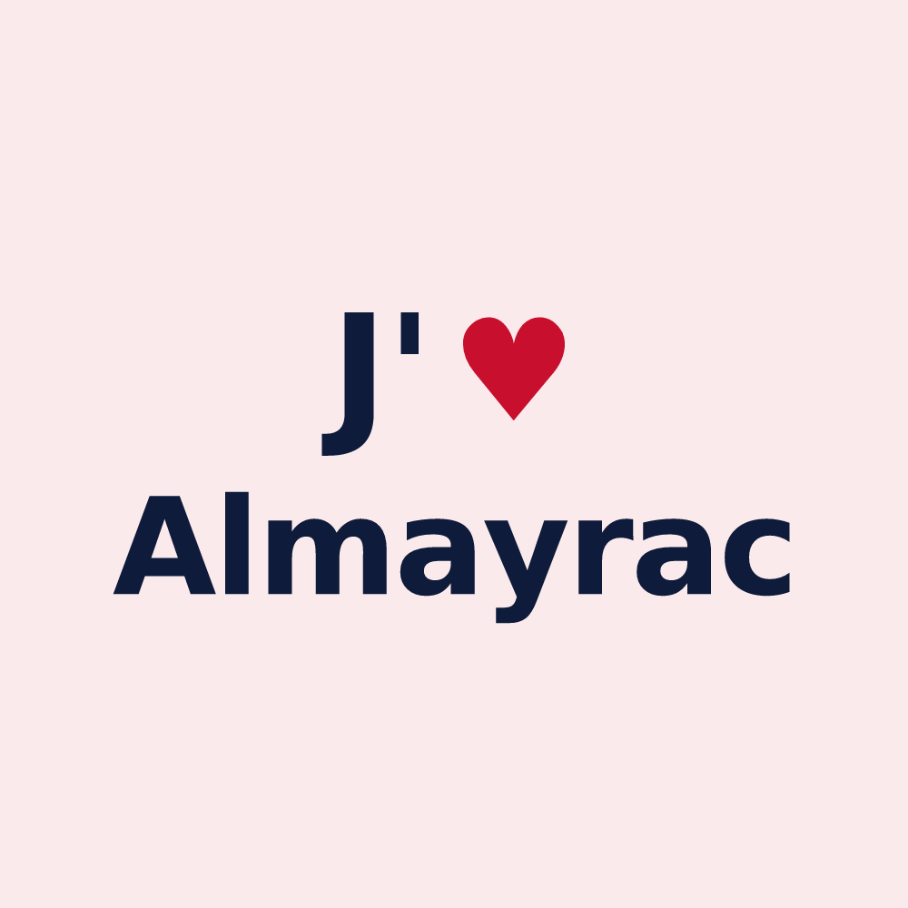 Magnet personnalisé Almayrac — design J'aime Almayrac