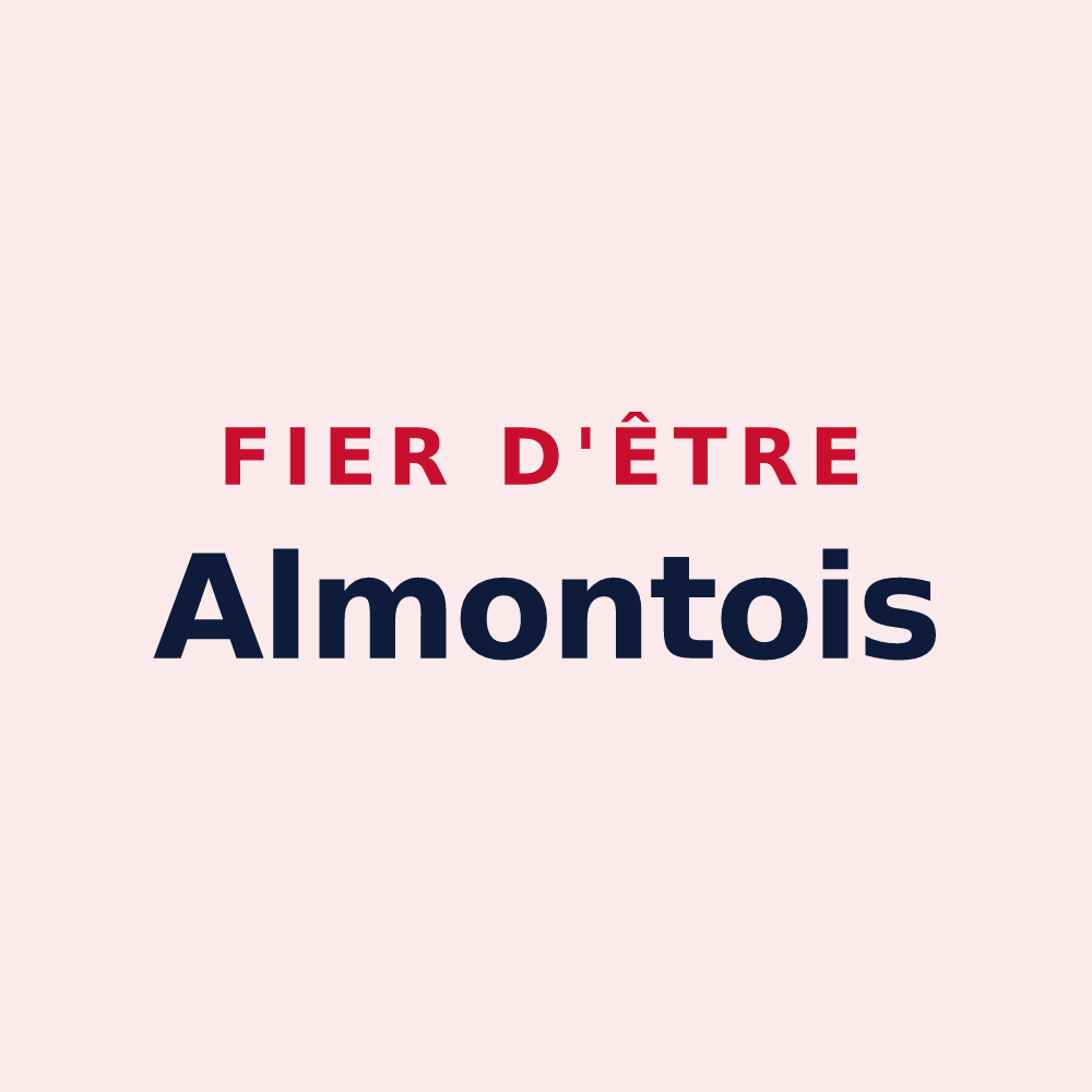 Magnet « Fier d'être Almontois » — design pour Almont-les-Junies