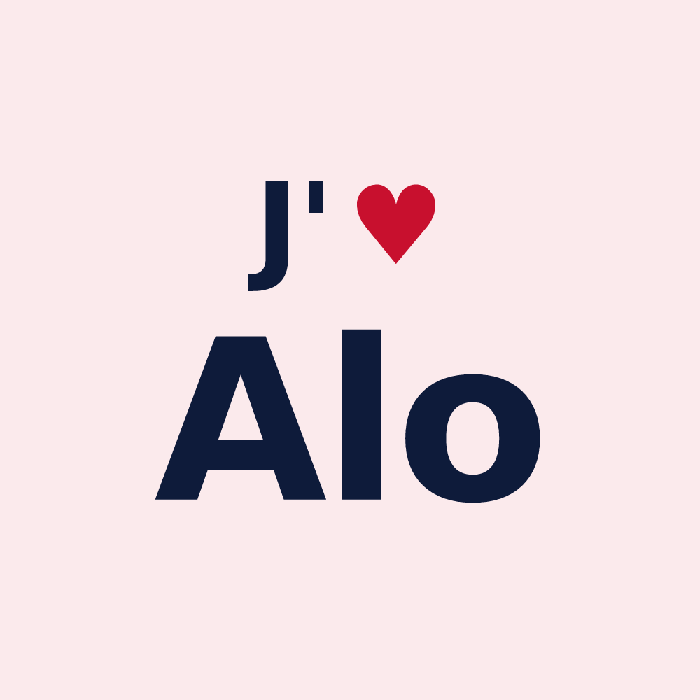 Magnet personnalisé Alo — design J'aime Alo