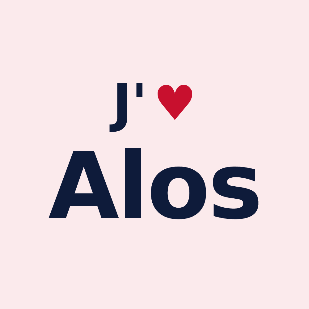 Magnet personnalisé Alos — design J'aime Alos