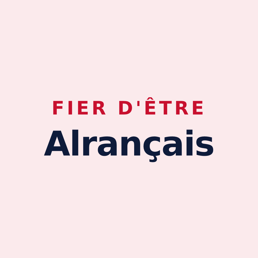 Magnet « Fier d'être Alrançais » — design pour Alrance