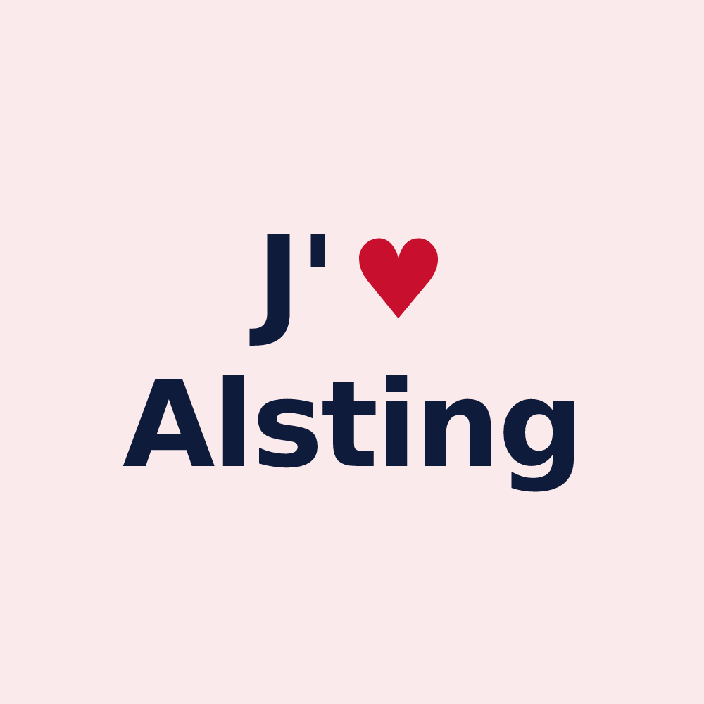 Magnet personnalisé Alsting — design J'aime Alsting