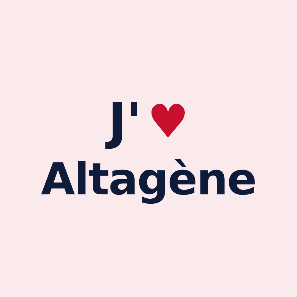 Magnet personnalisé Altagène — design J'aime Altagène