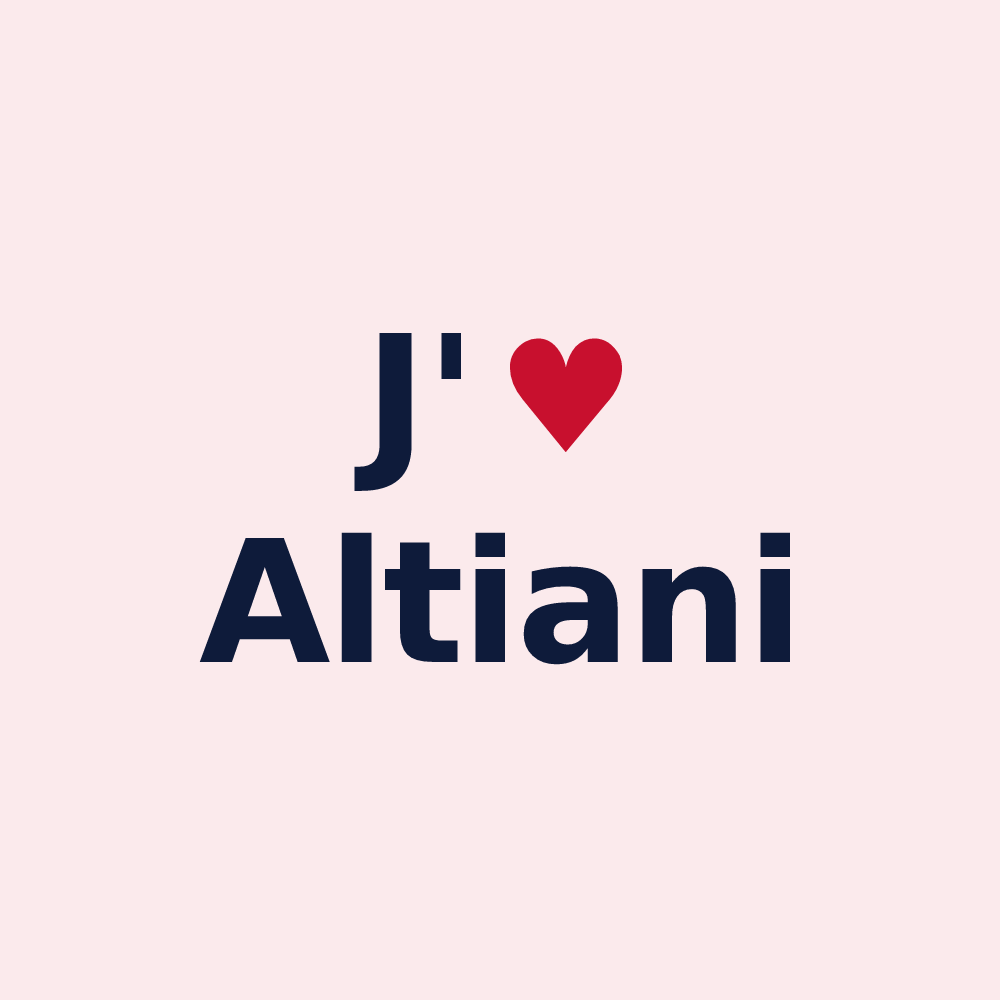 Magnet personnalisé Altiani — design J'aime Altiani