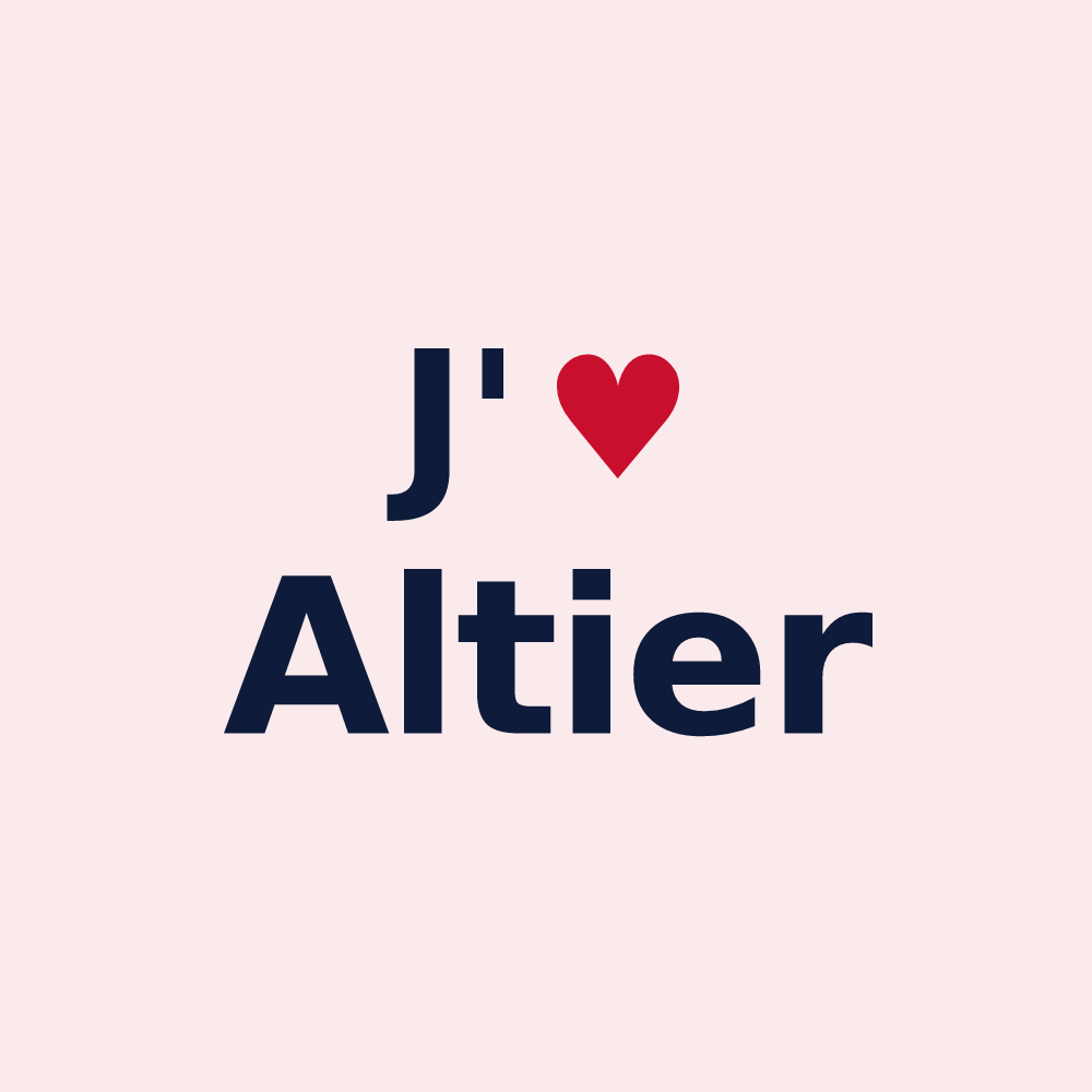 Magnet personnalisé Altier — design « J'aime Altier » imprimé sur le magnet