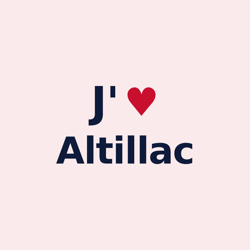 Magnet personnalisé Altillac — design J'aime Altillac