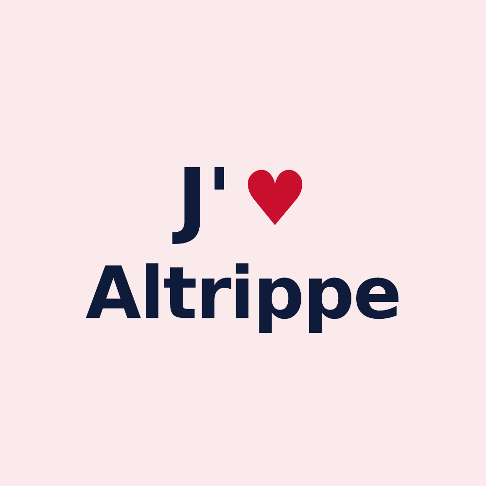 Magnet personnalisé Altrippe — design J'aime Altrippe