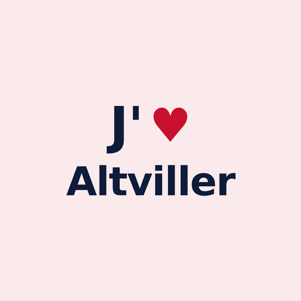 Magnet personnalisé Altviller — design J'aime Altviller