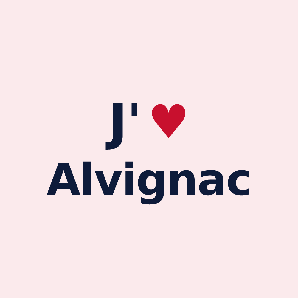Magnet personnalisé Alvignac — design J'aime Alvignac