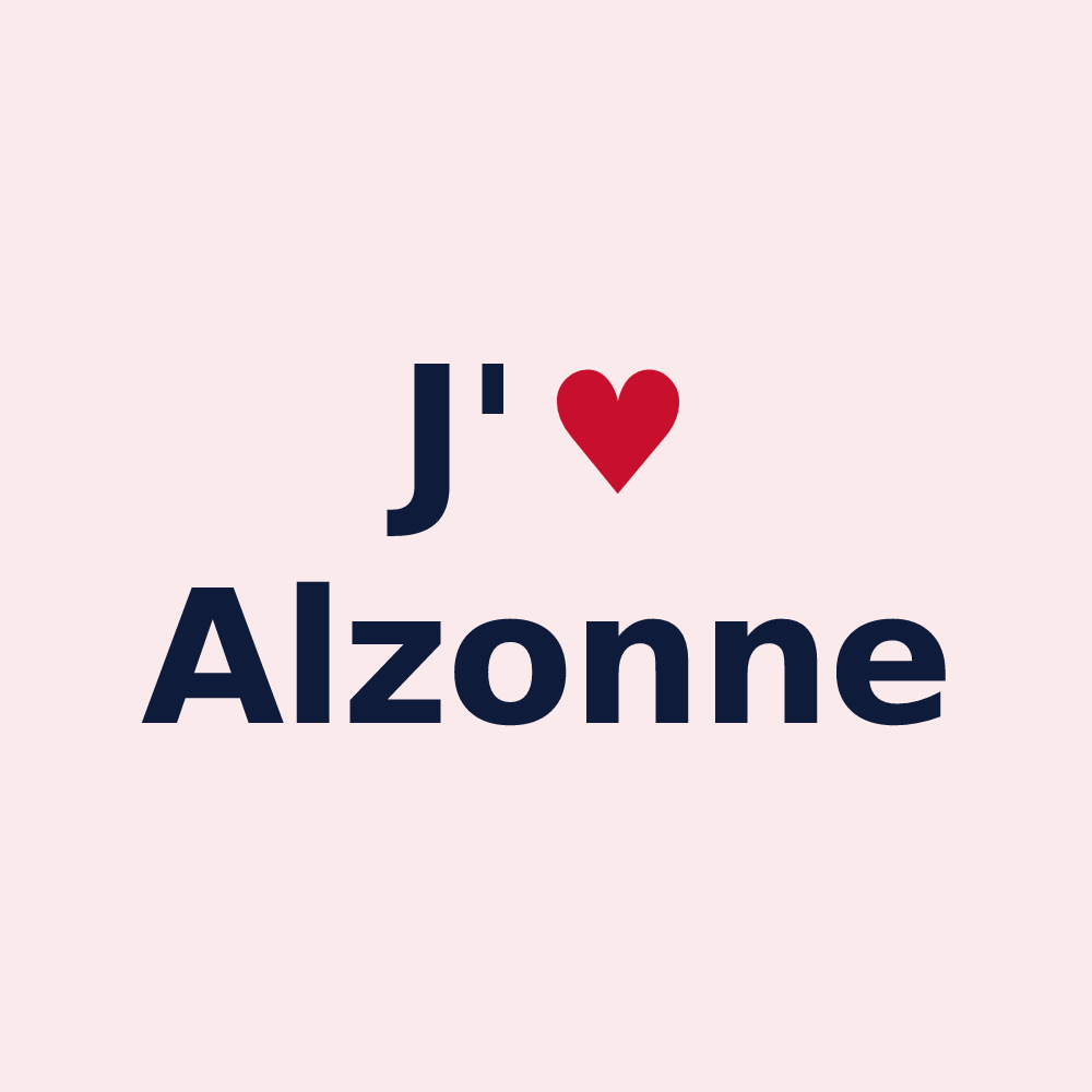 Magnet personnalisé Alzonne — design J'aime Alzonne