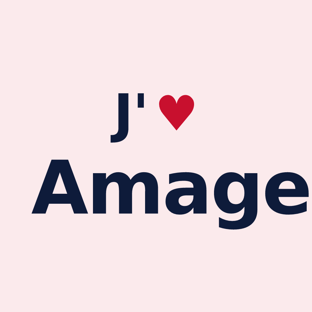 Magnet personnalisé Amage — design J'aime Amage