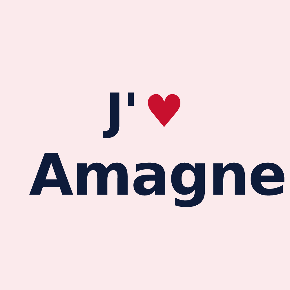 Magnet personnalisé Amagne — design J'aime Amagne