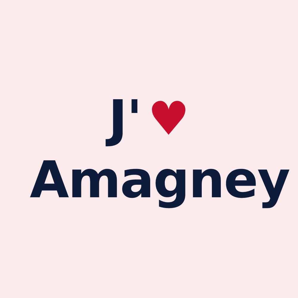 Magnet personnalisé Amagney — design J'aime Amagney
