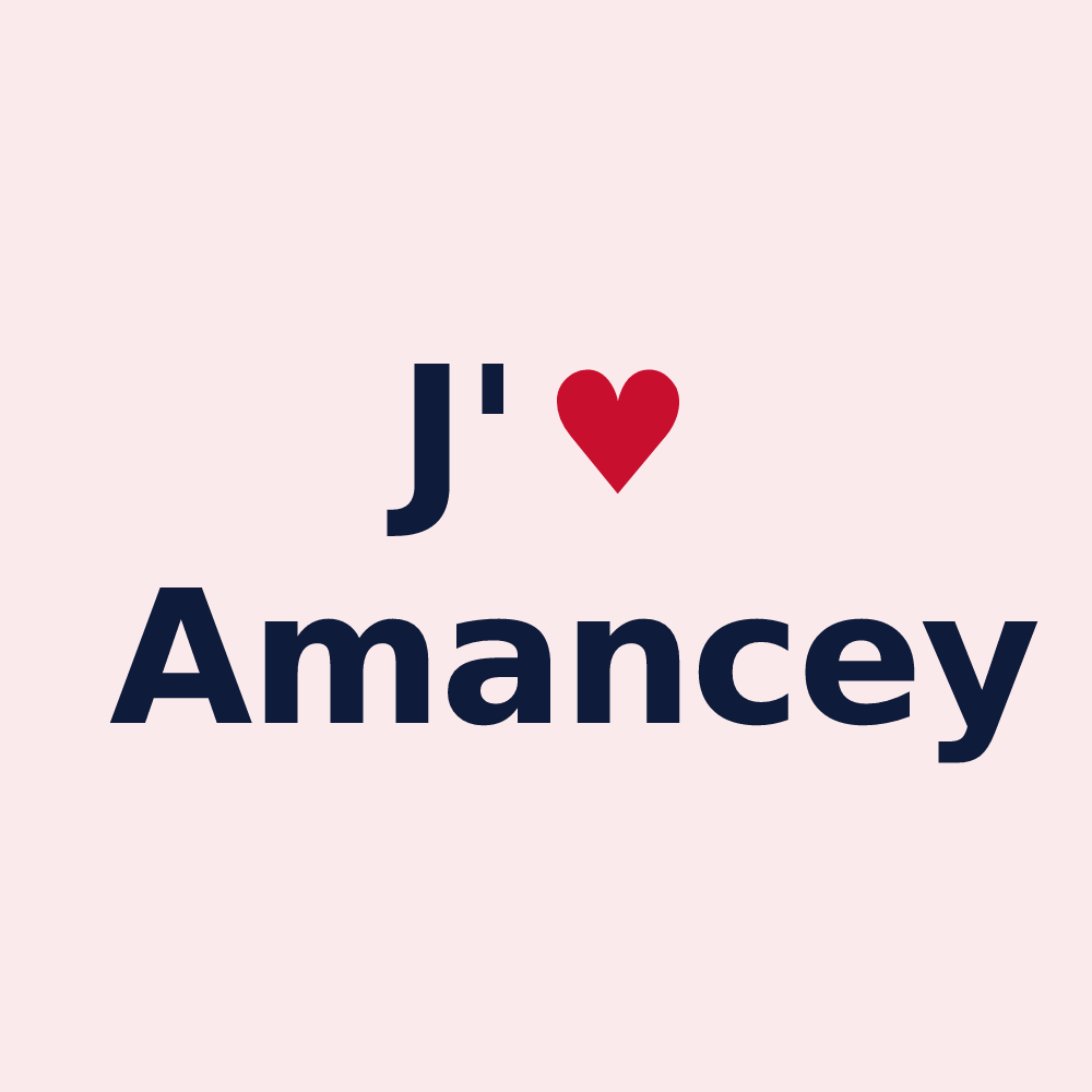 Magnet personnalisé Amancey — design J'aime Amancey