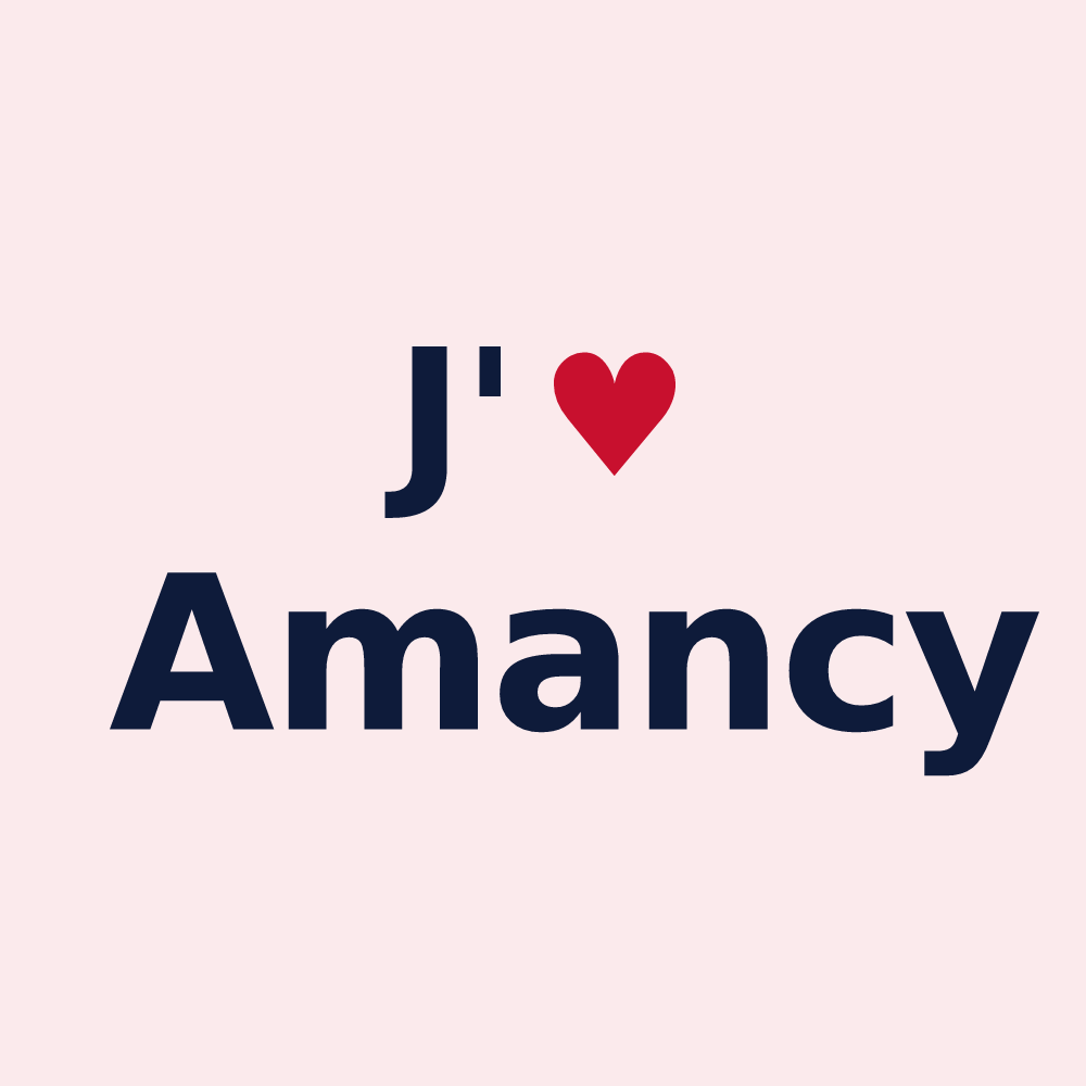 Magnet personnalisé Amancy — design J'aime Amancy