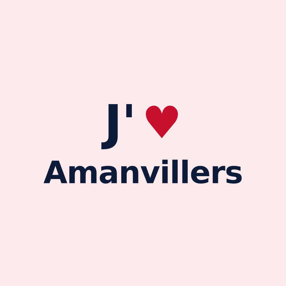 Magnet personnalisé Amanvillers — design J'aime Amanvillers
