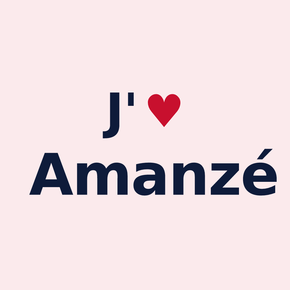 Magnet personnalisé Amanzé — design J'aime Amanzé