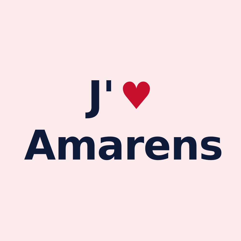 Magnet personnalisé Amarens — design J'aime Amarens