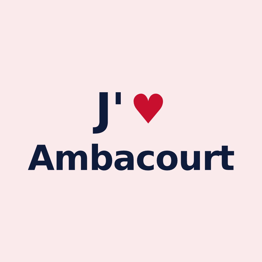 Magnet personnalisé Ambacourt — design J'aime Ambacourt
