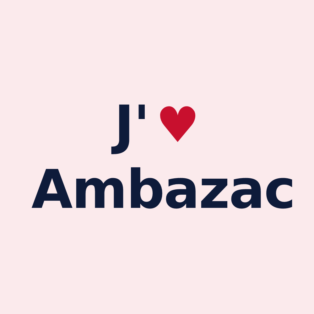 Magnet personnalisé Ambazac — design J'aime Ambazac