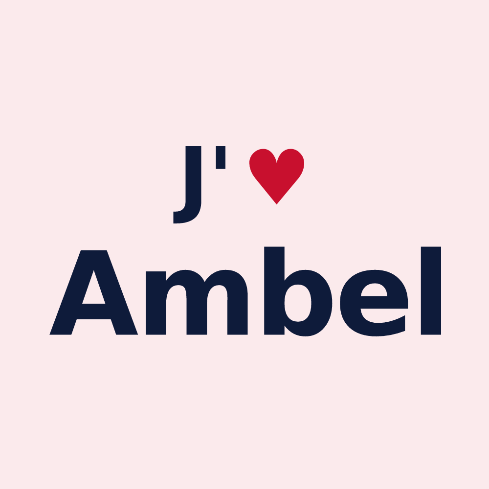 Magnet personnalisé Ambel — design J'aime Ambel