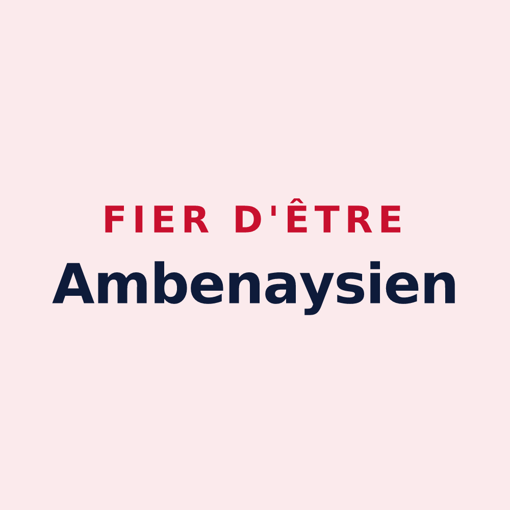 Magnet « Fier d'être Ambenaysien » — design pour Ambenay