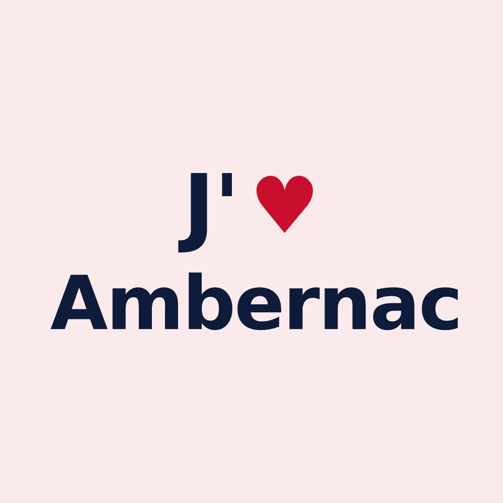 Magnet personnalisé Ambernac — design J'aime Ambernac