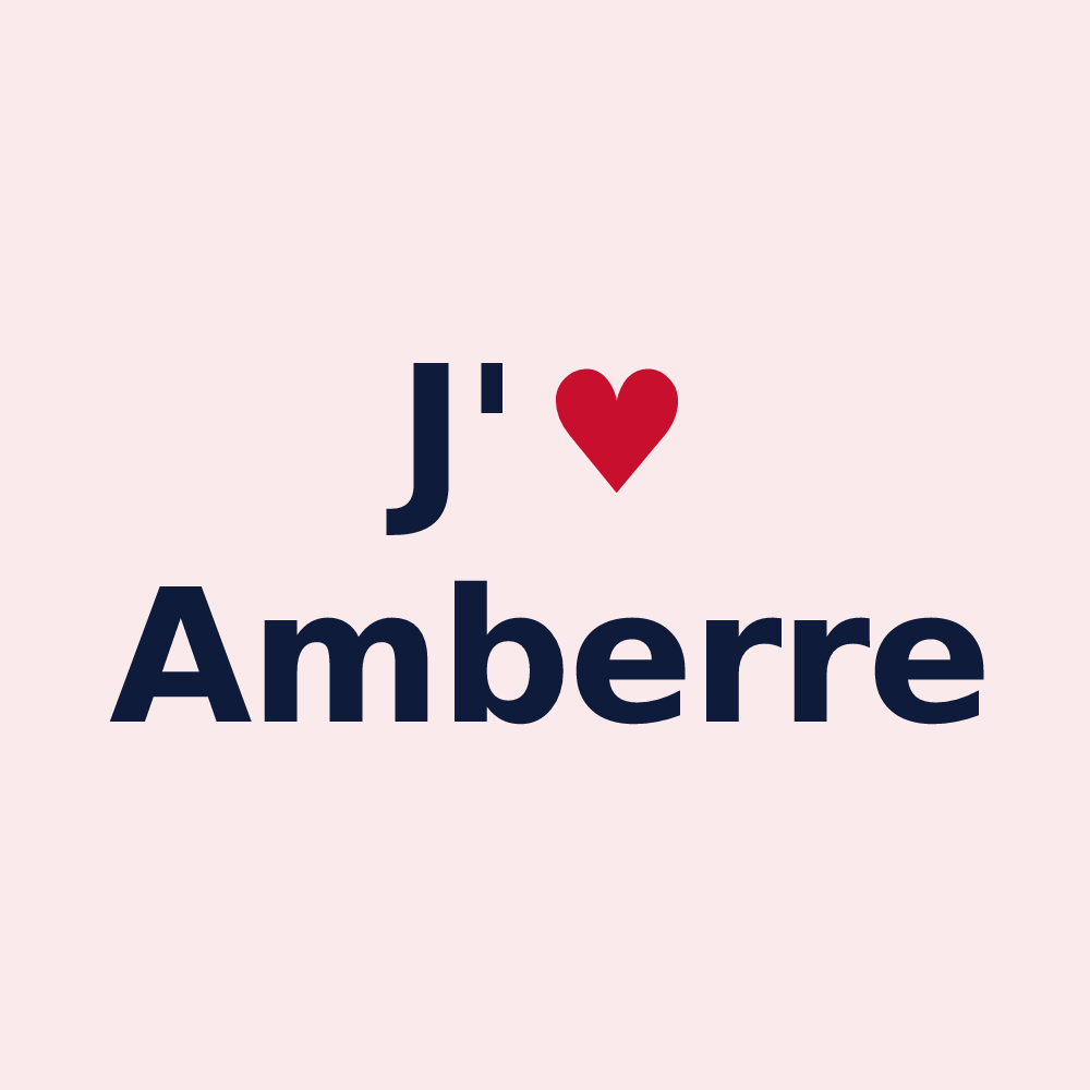 Magnet personnalisé Amberre — design J'aime Amberre