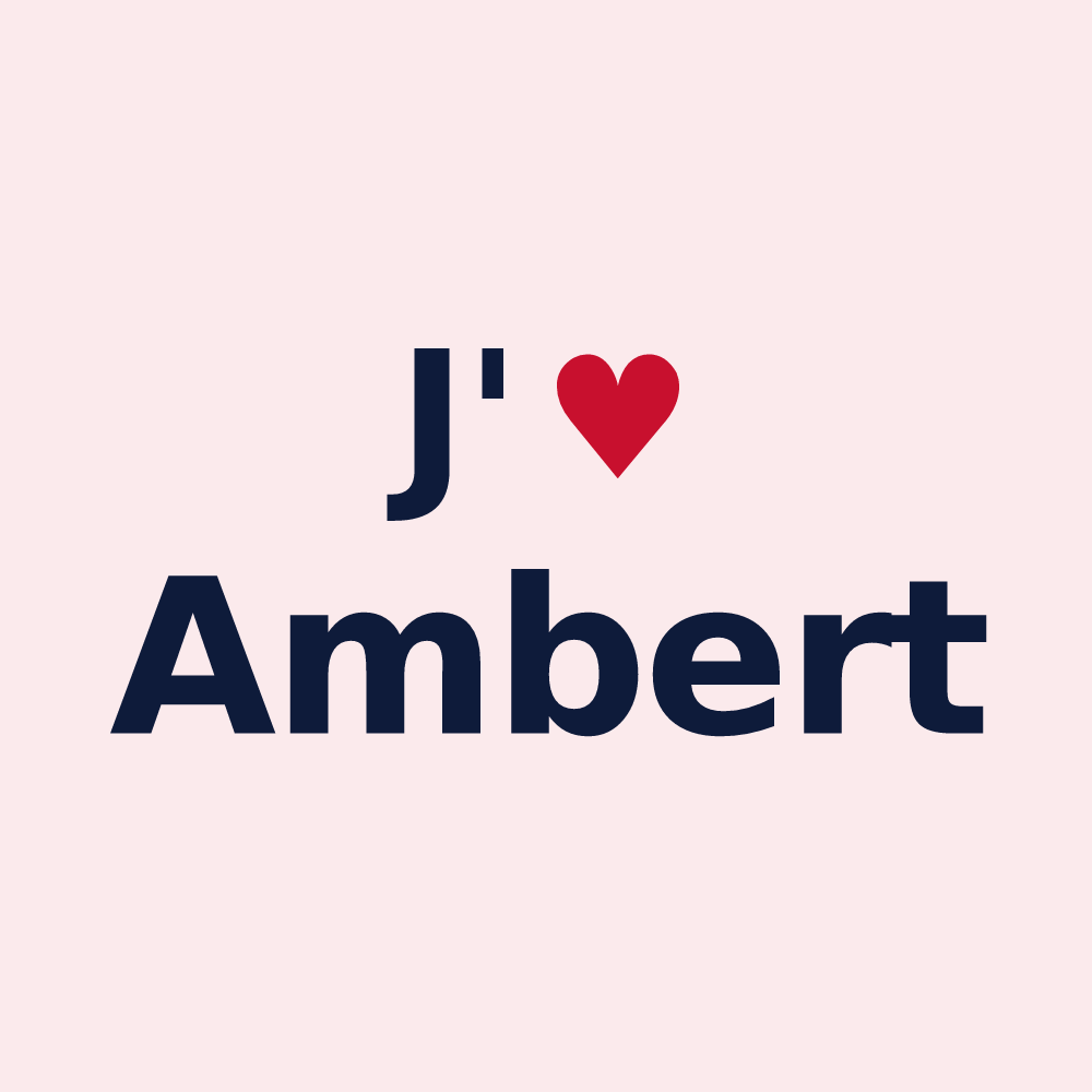 Magnet personnalisé Ambert — design J'aime Ambert