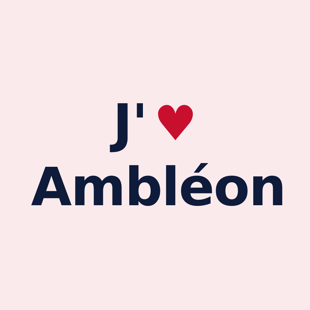 Magnet personnalisé Ambléon — design J'aime Ambléon