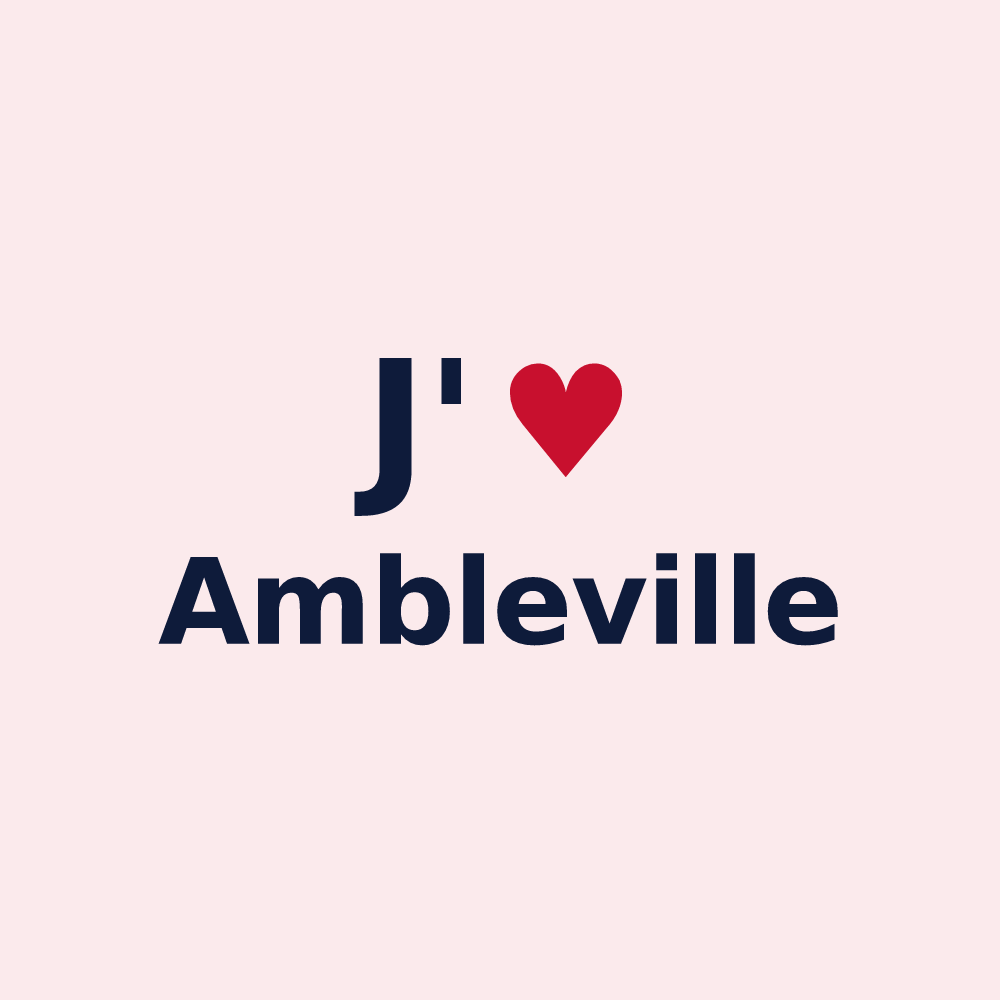 Magnet personnalisé Ambleville — design J'aime Ambleville