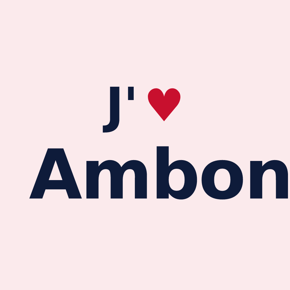 Magnet personnalisé Ambon — design J'aime Ambon