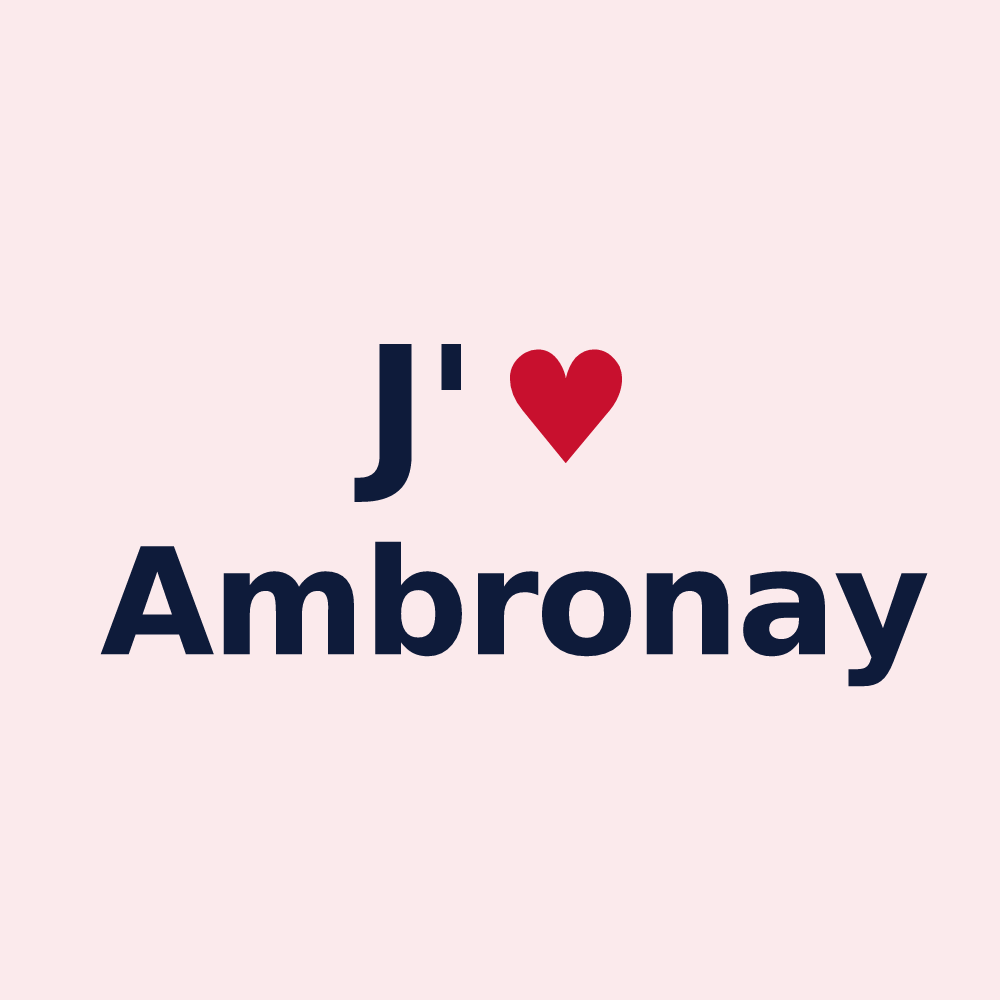 Magnet personnalisé Ambronay — design J'aime Ambronay