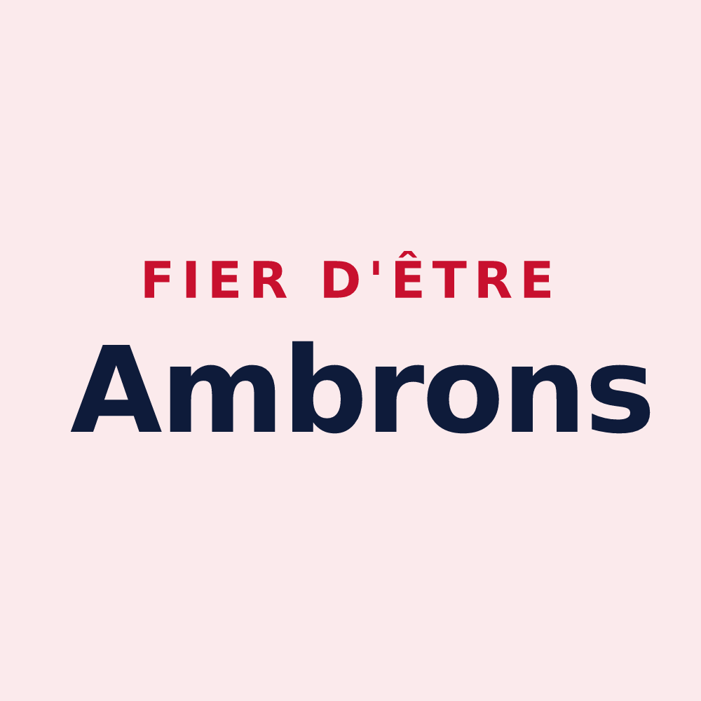Magnet « Fier d'être Ambrons » — design pour Ambronay