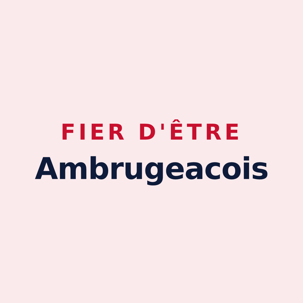 Magnet « Fier d'être Ambrugeacois » — design pour Ambrugeat