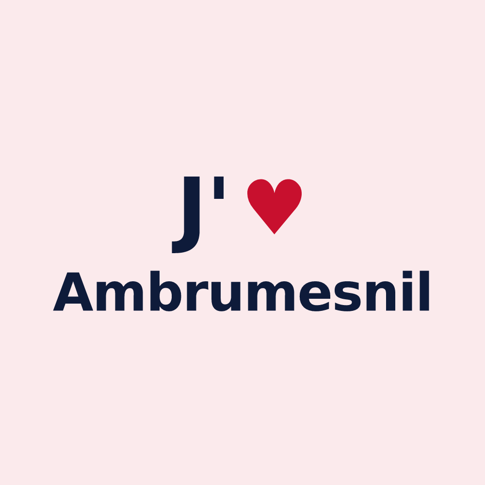 Magnet personnalisé Ambrumesnil — design J'aime Ambrumesnil