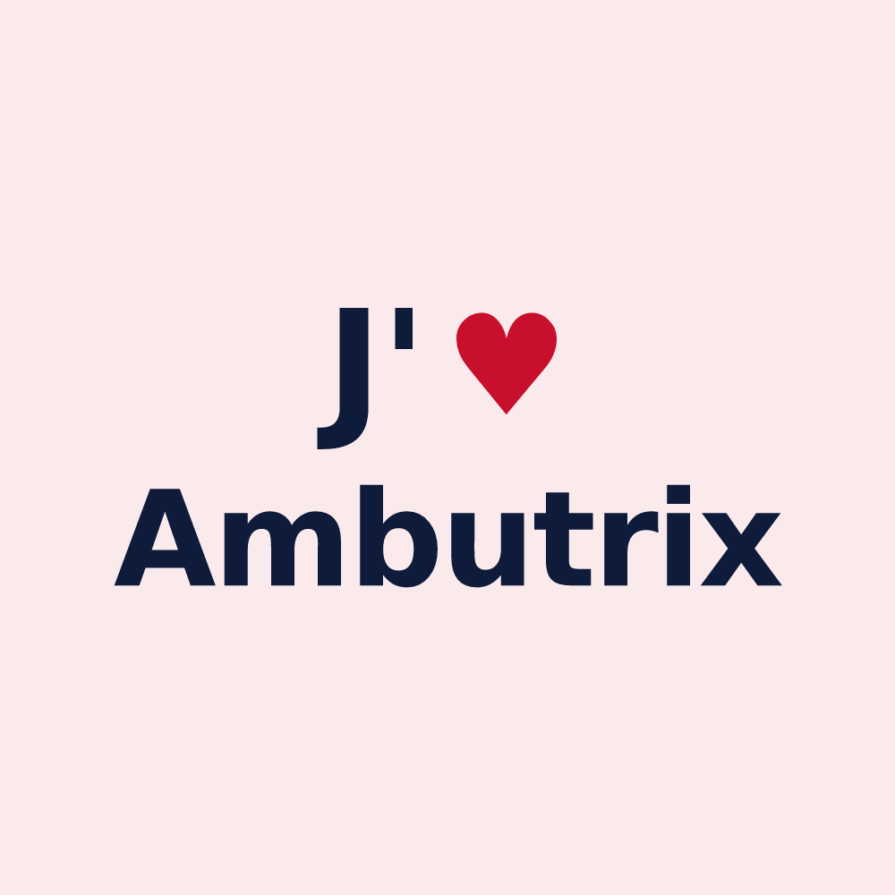 Magnet personnalisé Ambutrix — design J'aime Ambutrix