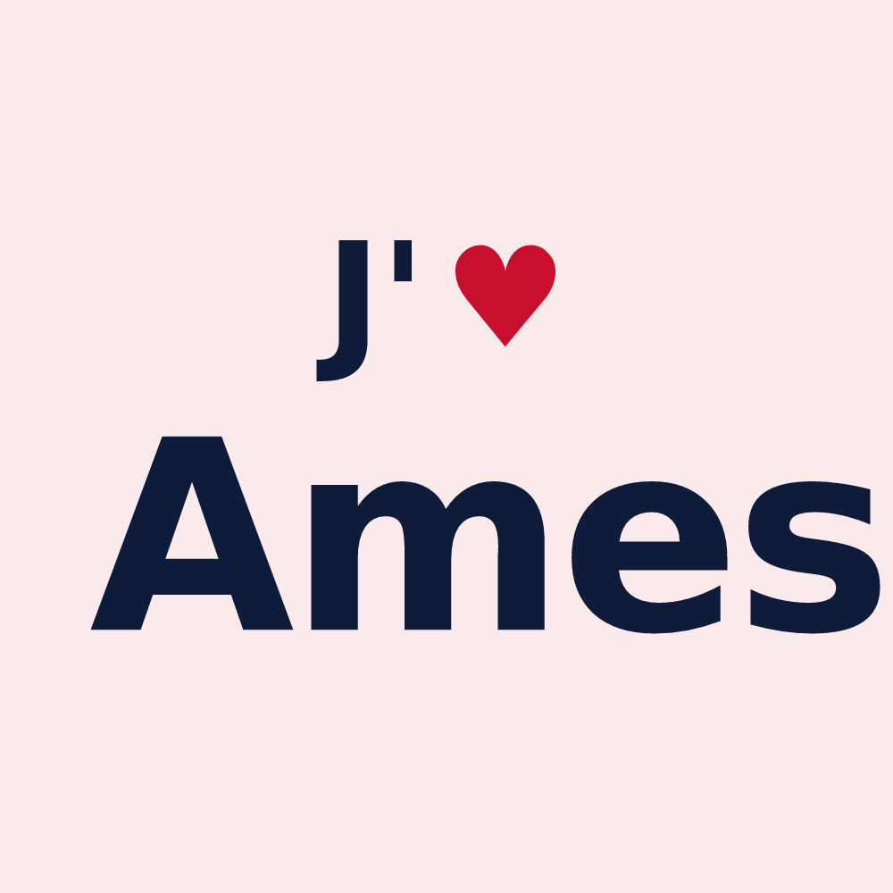 Magnet personnalisé Ames — design J'aime Ames