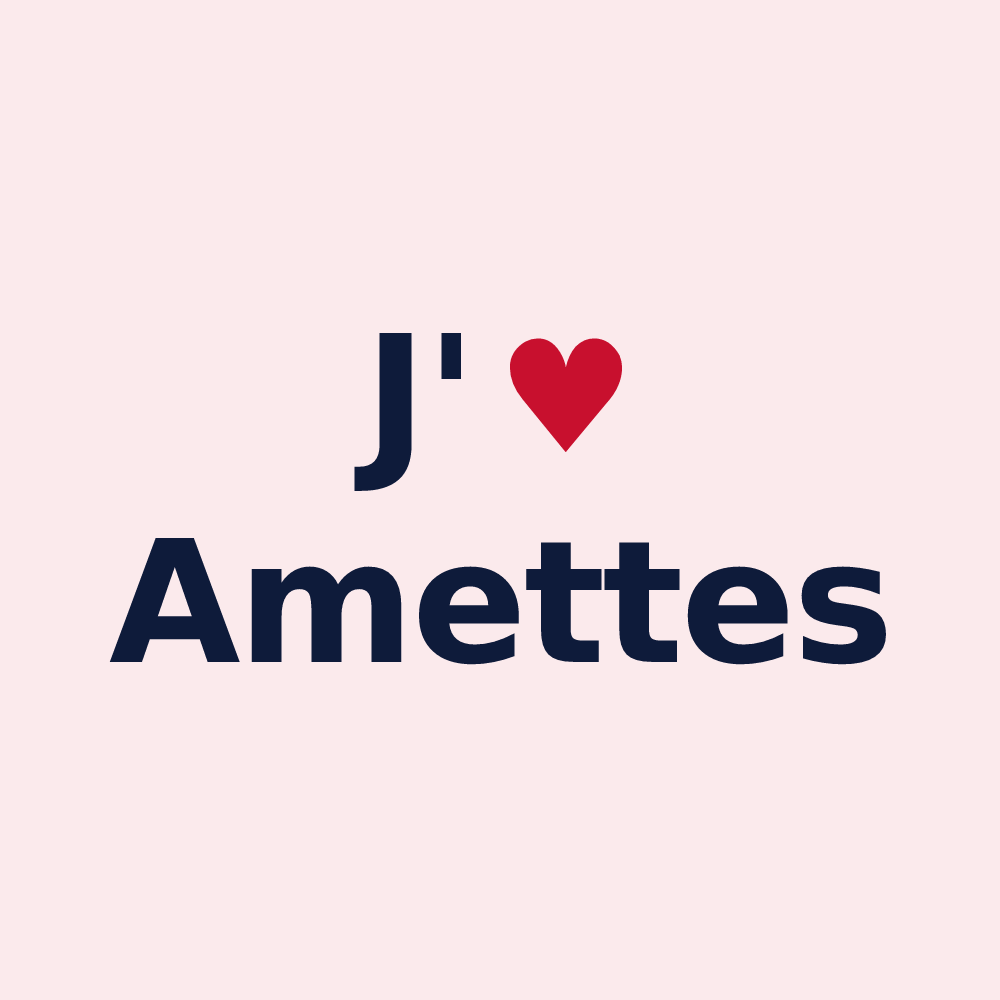 Magnet personnalisé Amettes — design J'aime Amettes