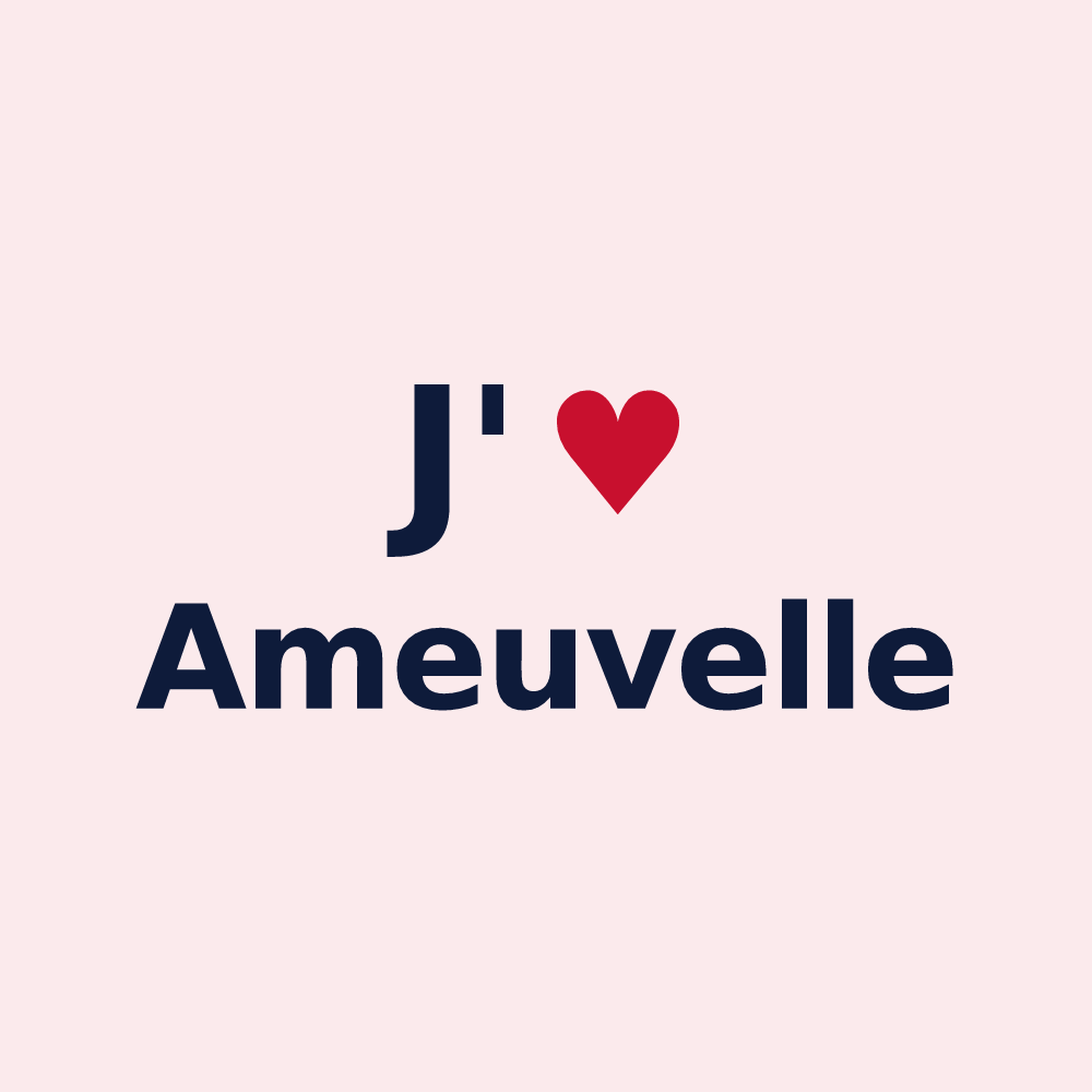 Magnet personnalisé Ameuvelle — design J'aime Ameuvelle